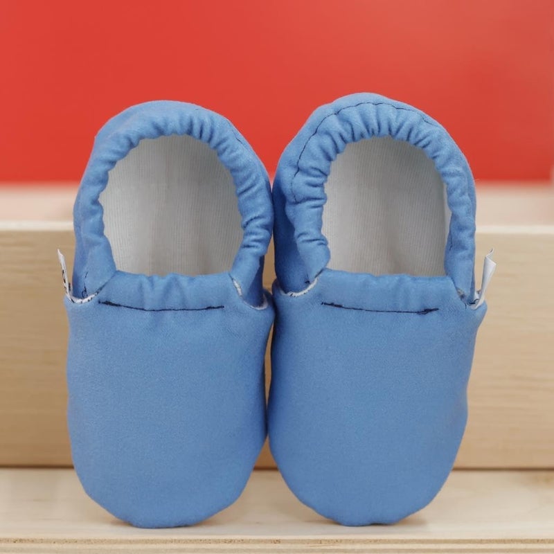 Ella Bonna Patterned Baby Booties, Non-Slip Sole, Home Nursery Shoes Slippers, Blue  - Image 4