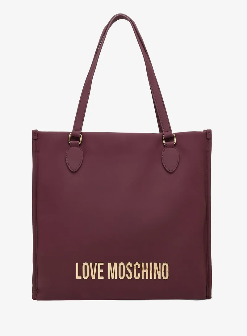 لوف موسكينو Top handle logo shopper