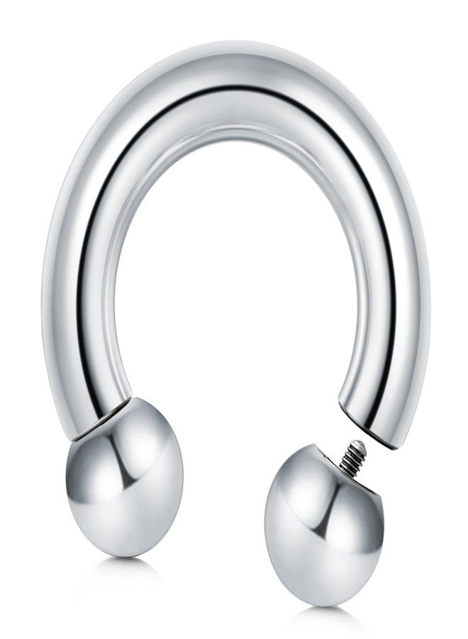 VCMART Internally Threaded Circular Barbells Horseshoe 0G 16mm 316L Surgical Steel Pierced Body Jewelry Sold Individually - Image 1