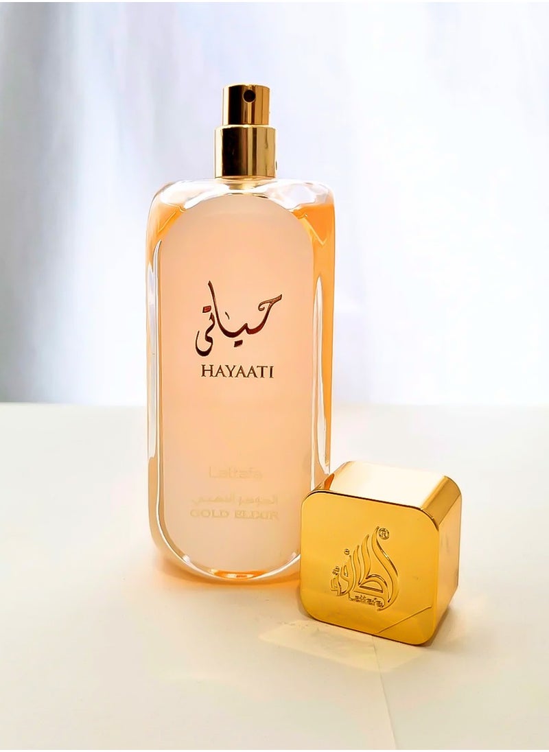 Lattafa Hayaati Gold Elixir Luxury Perfume for Women | Elegant Oriental Long Lasting Women’s Perfume with Vanilla, Peach, Amber Notes | Eau De Parfum 100ml  - Image 5