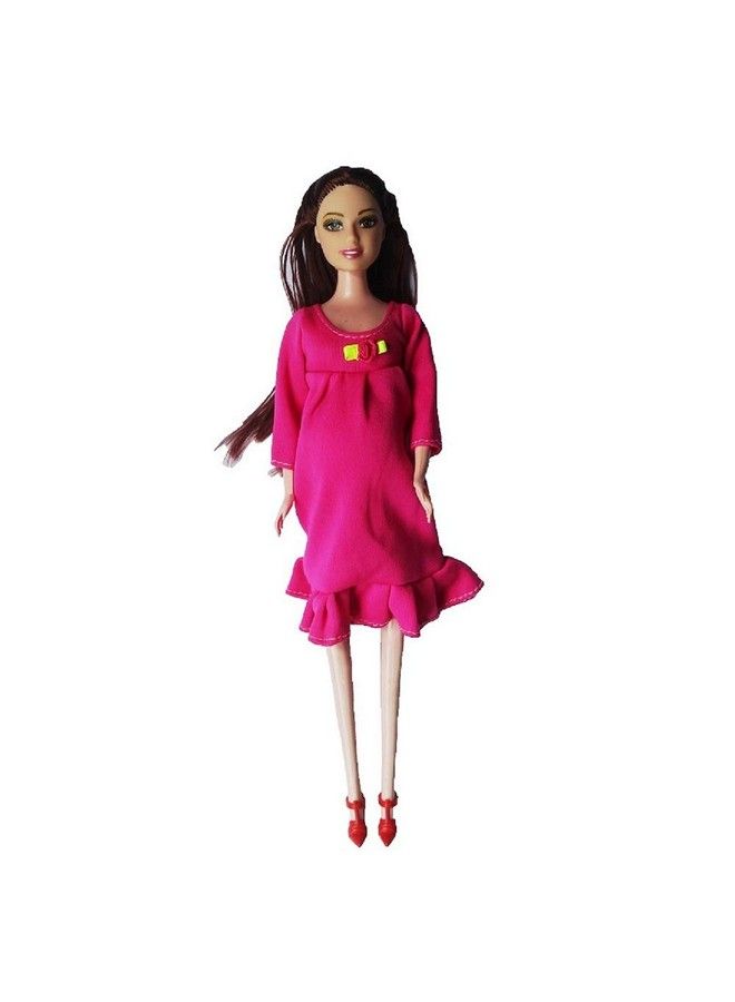 Kunhe Rose Red Real Pregnant Doll Have A Baby In Her Tummy Mom Doll - Image 1
