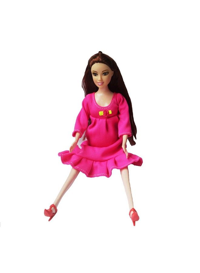 Kunhe Rose Red Real Pregnant Doll Have A Baby In Her Tummy Mom Doll - Image 5