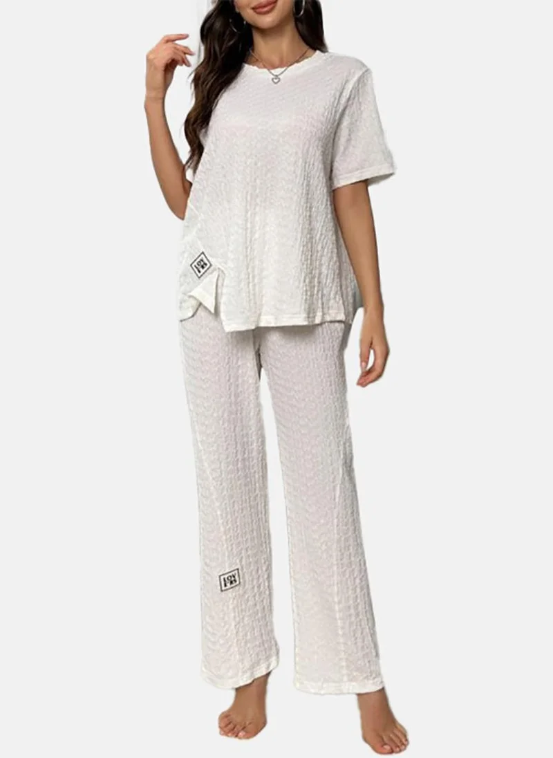 يونيكي White Solid Pyjamas & Top