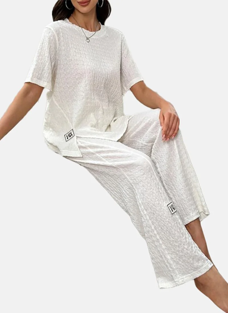 يونيكي White Solid Pyjamas & Top