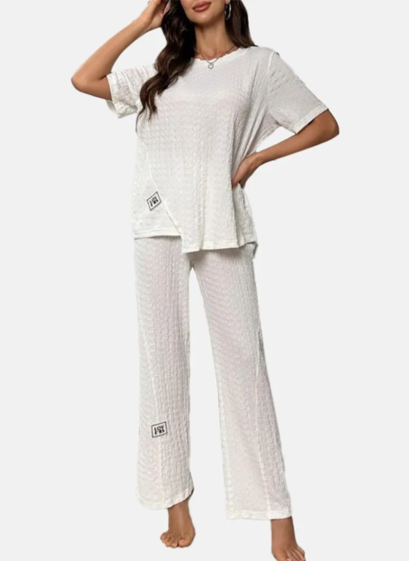 يونيكي White Solid Pyjamas & Top
