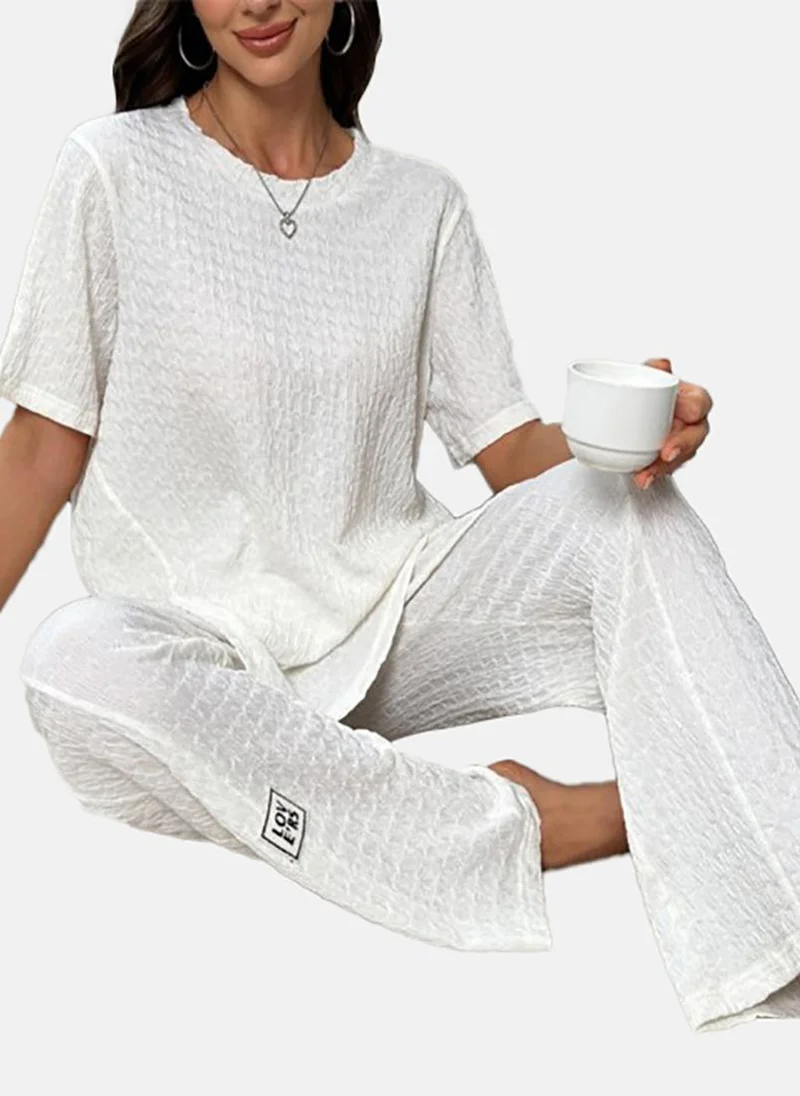 يونيكي White Solid Pyjamas & Top