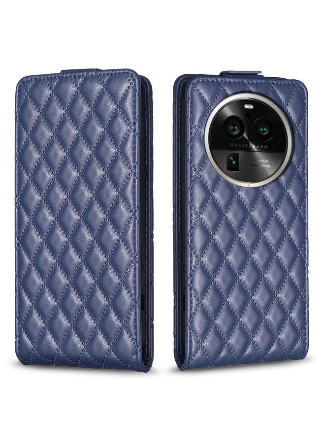 اس-توب جراب هاتف OPPO Find X6 Pro من الجلد بتصميم شبكي ماسي قابل للطي عموديًا - Image 1