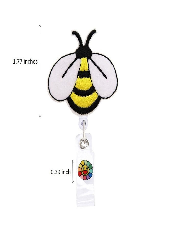 Rockapatch Bumble Bee Buzz Retractable Name Card Badge Holder Reel with Alligator Clip, 24 inches Thick Pull Cord - Image 3
