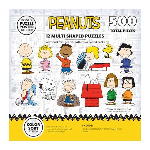 RoseArt - Mini Shaped - Peanuts - 500 Piece Jigsaw Puzzle for Adults - Image 2