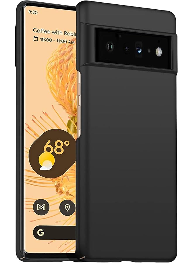 erorex Compatible With Google Pixel 6 Pro Phone Case Ultra Thin Hard Pc Case Slim Fit Shockproof Black Cover Anti Scratch Protective Phone Case Cover For Google Pixel 6 Pro Cover - Image 1