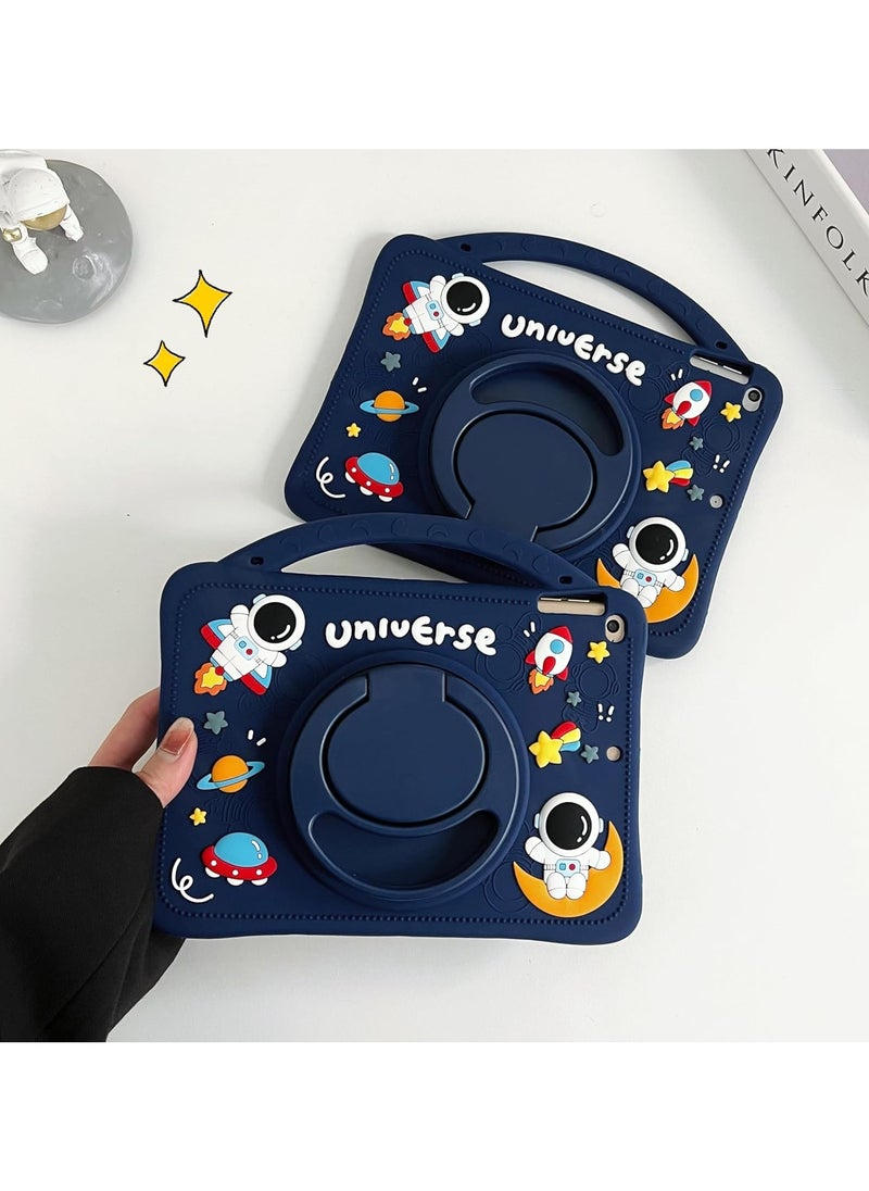 VKL - Case for Xiaomi Redmi Pad SE 11 inch 2023 Tablet, Portable Handle Stand, Kids Friendly Soft Silicone Cover with Shoulder Strap for Xiaomi Redmi Pad SE 11 inches 2023 (Navy blue) - Image 1