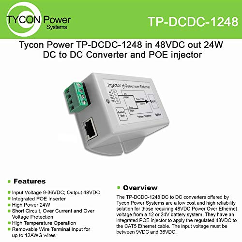 Tycon Systems TP-DCDC-1248 48V POE Out 24W DC to DC Converter and POE Inserter - Image 5
