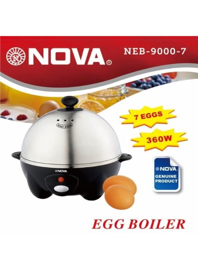 Nova 360W Egg Boiler Electric Egg Cooker with Automatic Power Off, Overheating Protection, Stainless Steel Body, Compact Design, Easy Cleaning, Fast Breakfast Cooking for Boiled Eggs - Image 5