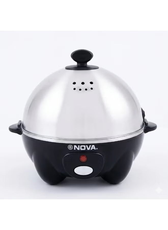 Nova 360W Egg Boiler Electric Egg Cooker with Automatic Power Off, Overheating Protection, Stainless Steel Body, Compact Design, Easy Cleaning, Fast Breakfast Cooking for Boiled Eggs - Image 1
