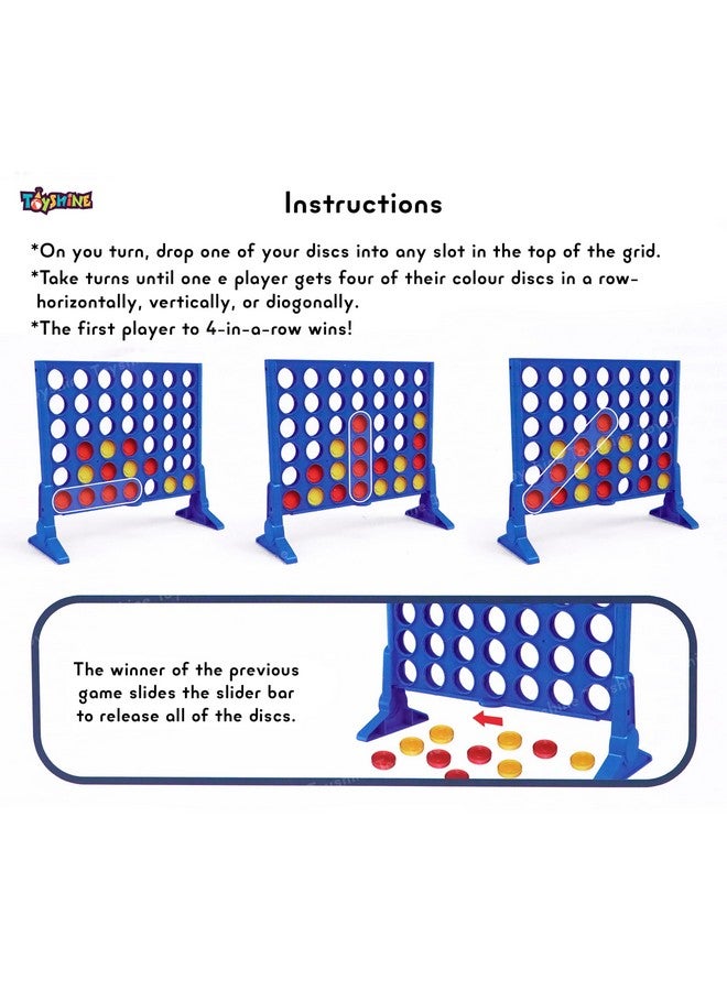 Toyshine 4 in a Row Connect Exciting Strategy Game for 2 Players Indoor Family Fun Game for Adults & Kids - Image 4