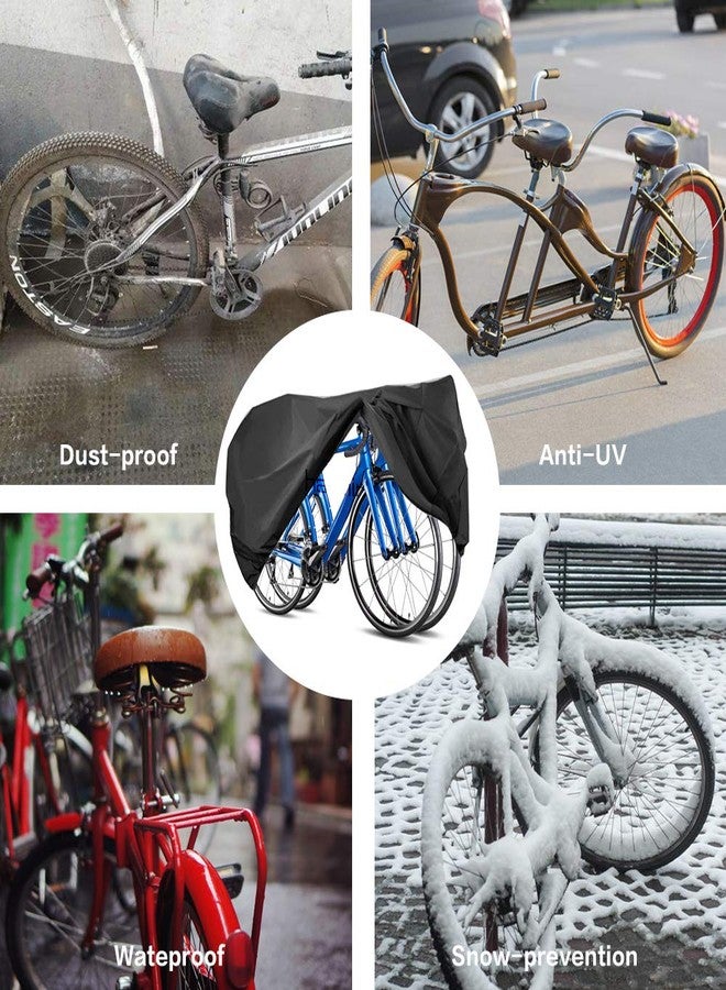 hanmir Bike Cover for 2-3 Bike Waterproof Outdoor Bicycle Cover with Lock Hole for Mountain Road Bikes - Image 4