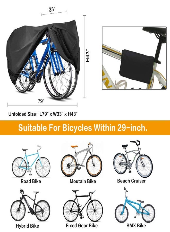 hanmir Bike Cover for 2-3 Bike Waterproof Outdoor Bicycle Cover with Lock Hole for Mountain Road Bikes - Image 2