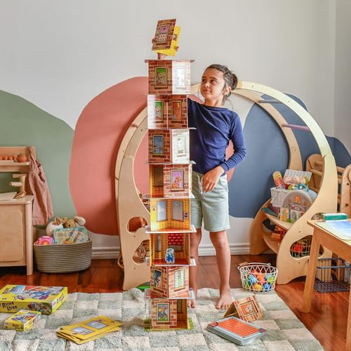 HABA Rhino Hero XXL Giant Games Version of The Classic Super Hero Card Stacking Game for Team Building and Family Fun Ages 8 Years and Up - Image 5
