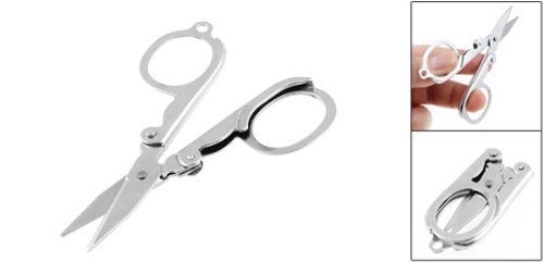 SNNP Small Folding Cutting Scissor Stainless Steel Mini Folding Pocket Scissors Student Scissors 2 Pack - Image 3