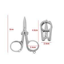 SNNP Small Folding Cutting Scissor Stainless Steel Mini Folding Pocket Scissors Student Scissors 2 Pack - Image 2