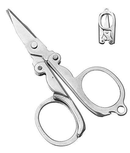 SNNP Small Folding Cutting Scissor Stainless Steel Mini Folding Pocket Scissors Student Scissors 2 Pack - Image 1