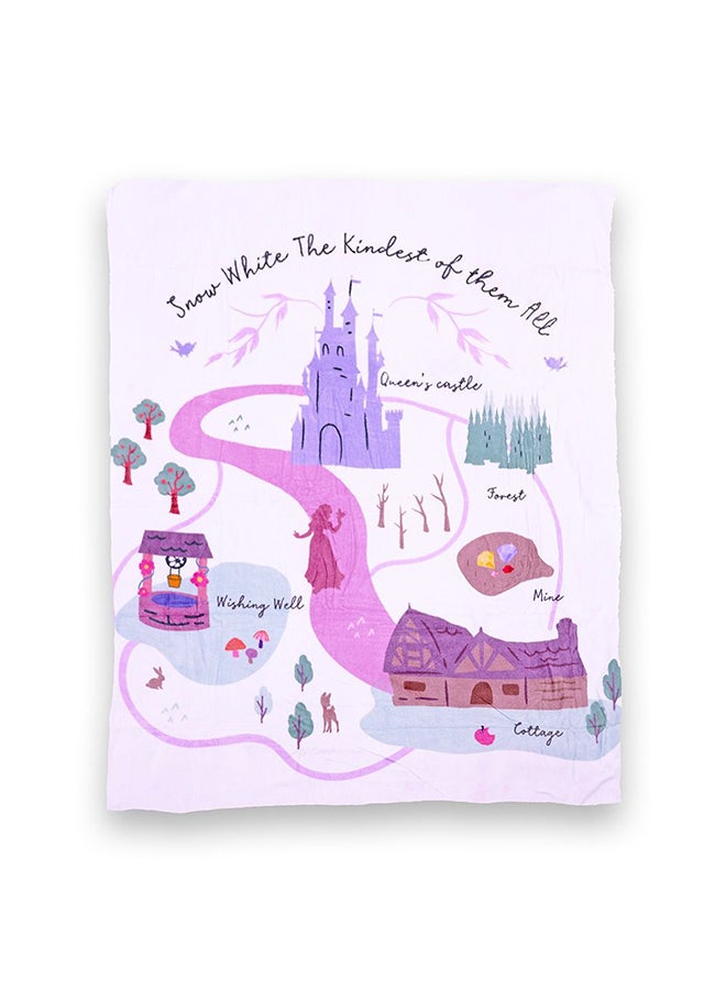 DANUBE HOME Danube Home Caramel Snow White Flannel Blanket 160x220cm | 100% Polyester Blanket For Bedroom - Image 1