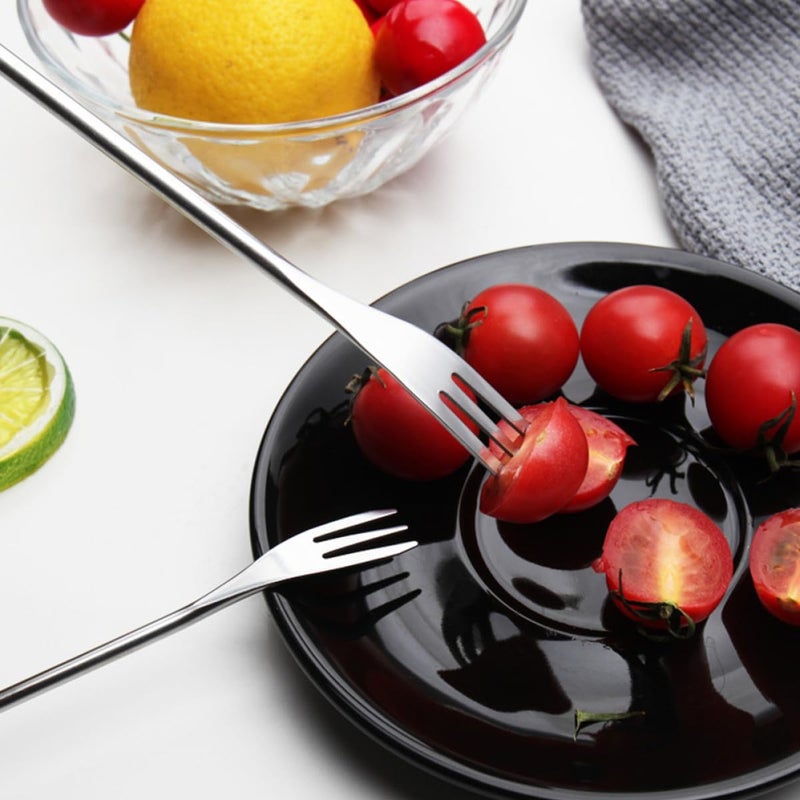 Stainless Steel Cheese Forks and Fruit Fondue Forks with Long PP Handles, 6pcs Set for Household Grilling, Chocolate Fountain, and Dessert Serving - Image 3