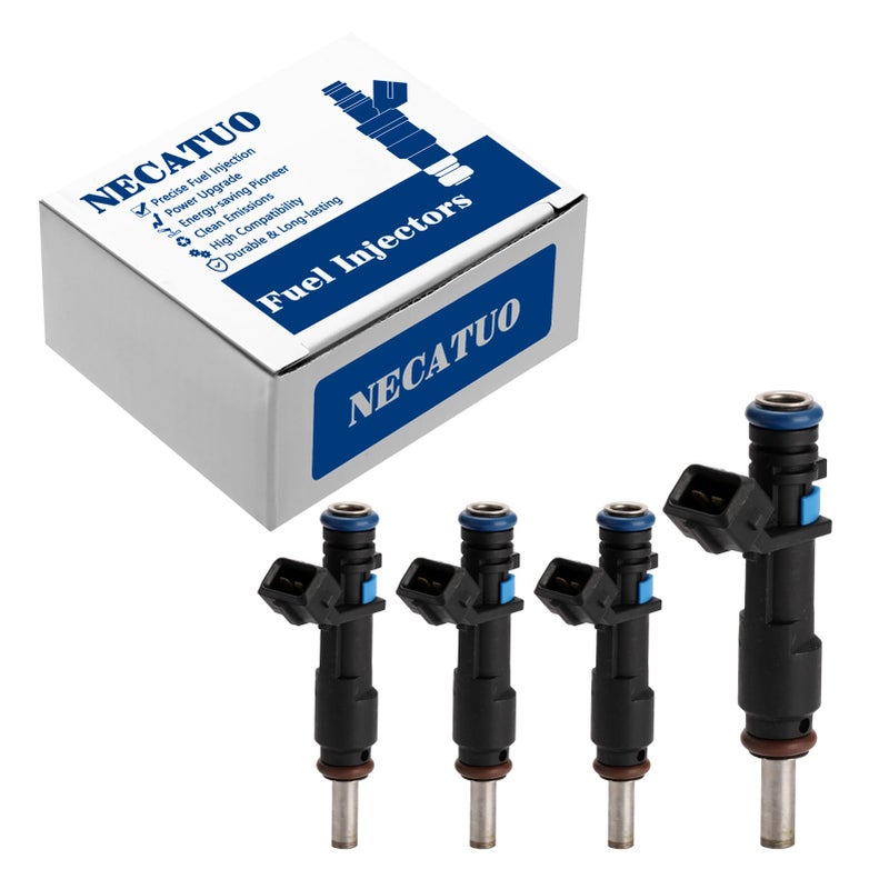 NECATUO Set of 4 Fuel Injectors Compatible with Chevrolet Cruze 20112015 Cruze Limited 2016 Sonic 20122015 L4 18L Replaces FJ1153 55570284 2173433 - Image 2
