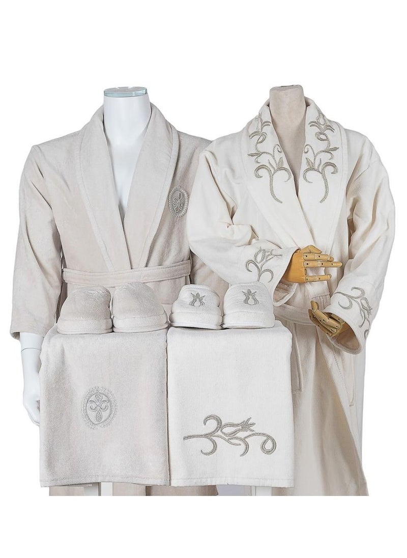 LAMA Home Tekstil - Set Bath Robe Beige Double - Image 1