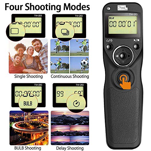 PIXEL TW-283/N3 Wireless Shutter Remote Release Control for Canon 5D Mark III/ 5D Mark IV/ 5D 6D /7D Mark II/ 7D 50D 40D 30D D60 D30 1DX MARKII - Image 2