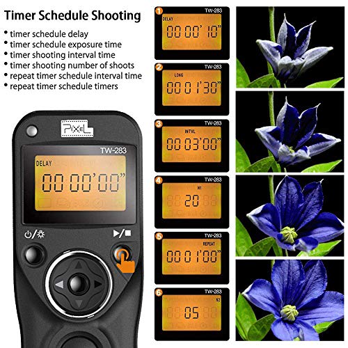 PIXEL TW-283/N3 Wireless Shutter Remote Release Control for Canon 5D Mark III/ 5D Mark IV/ 5D 6D /7D Mark II/ 7D 50D 40D 30D D60 D30 1DX MARKII - Image 3