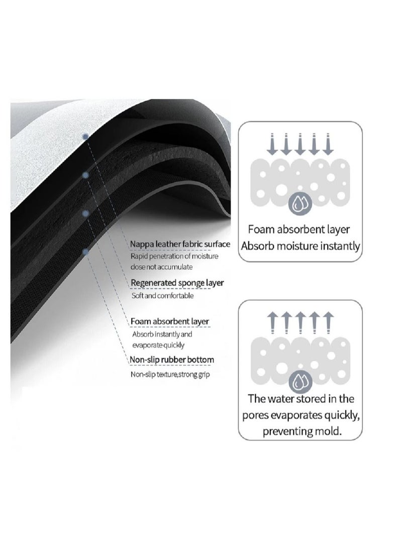 MIXDE Super absorbent soft non-slip Resistant Quick Drying Floor Bath Tub Mat 50*80CM - Image 2