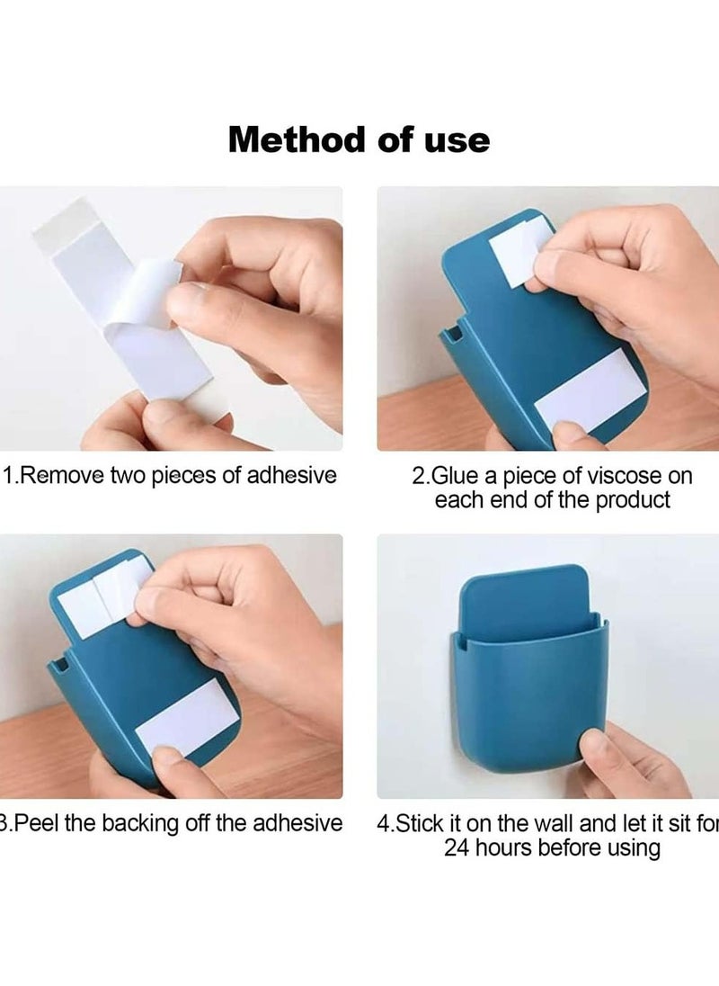 Oasisgalore - 6 Pcs Color Wall Mounted Self-Adhesive Remote Control Holders - Image 1