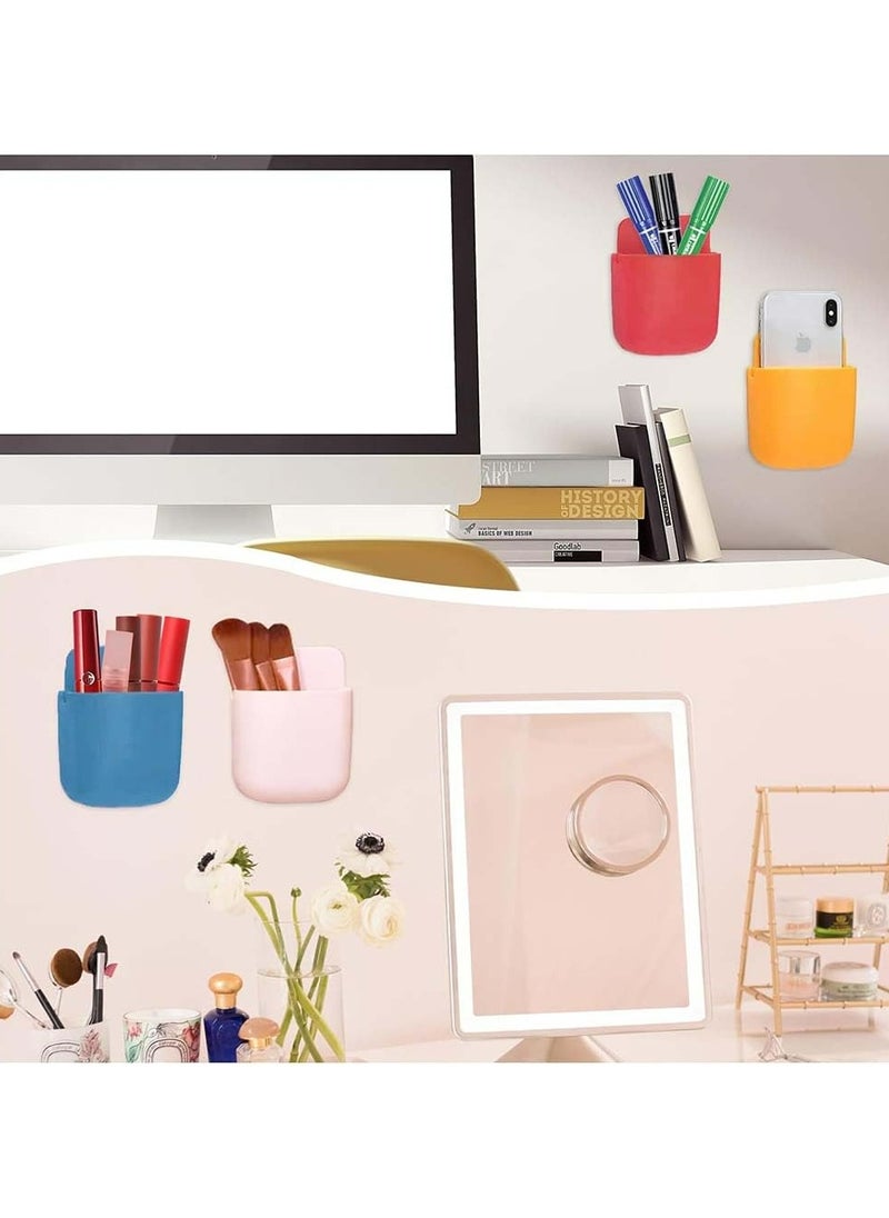 Oasisgalore - 6 Pcs Color Wall Mounted Self-Adhesive Remote Control Holders - Image 1