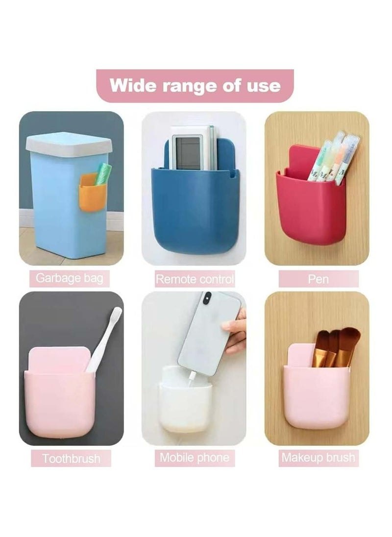 Oasisgalore - 6 Pcs Color Wall Mounted Self-Adhesive Remote Control Holders - Image 1