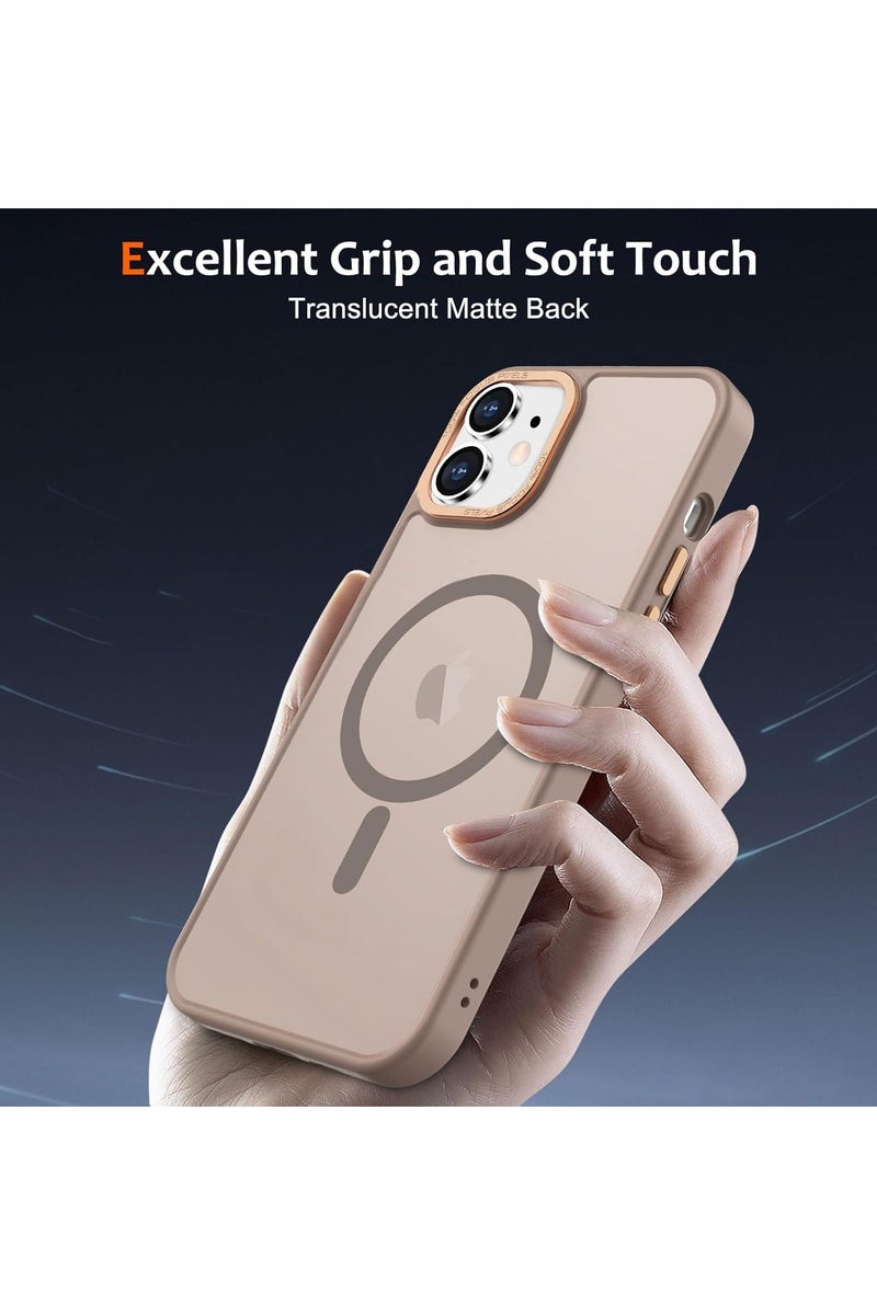 Denx Matte Magnetic case for iPhone 11, High Grade Drop Protection with Shockproof Strip, Translucent Matte Back Phone Case (Desert Titanium) - Image 5