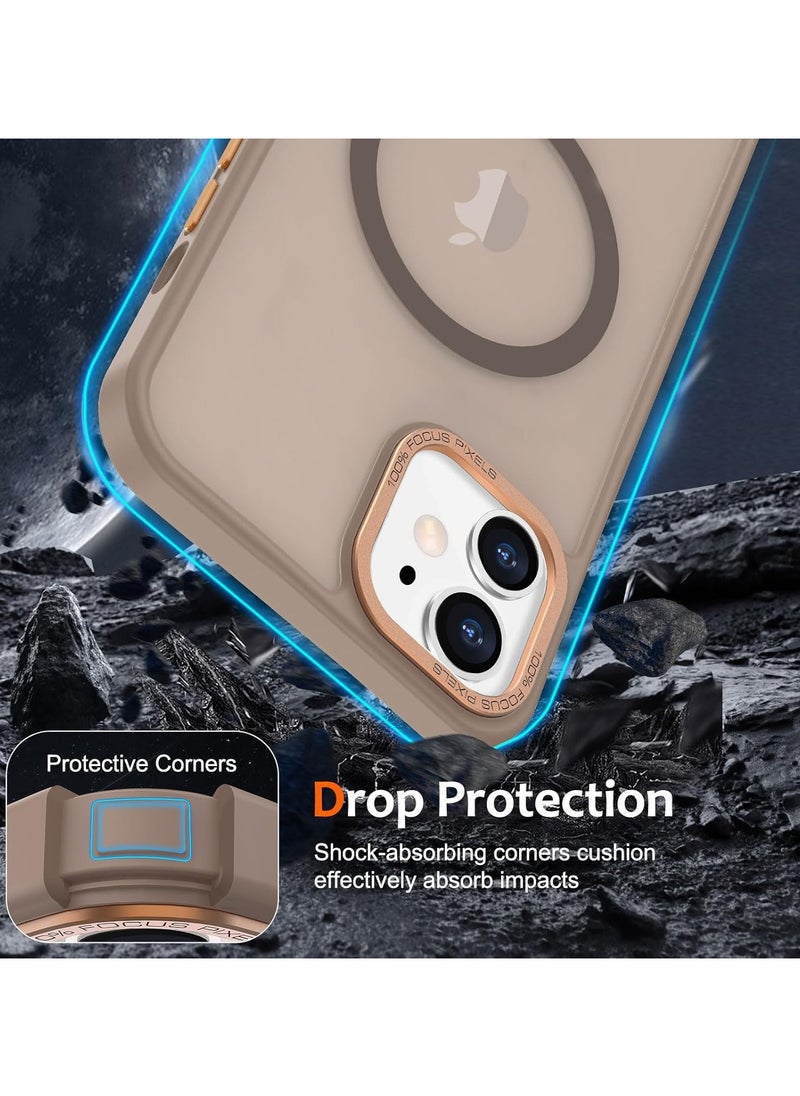 Denx Matte Magnetic case for iPhone 11, High Grade Drop Protection with Shockproof Strip, Translucent Matte Back Phone Case (Desert Titanium)  - Image 4