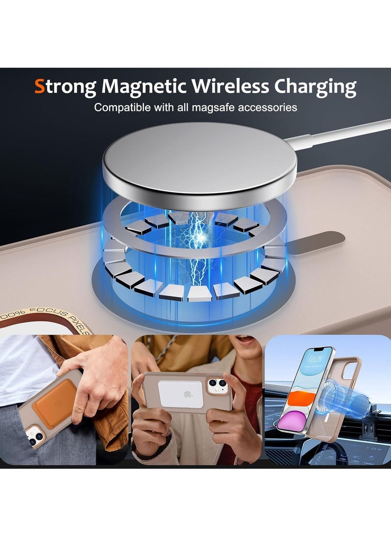 Denx Matte Magnetic case for iPhone 11, High Grade Drop Protection with Shockproof Strip, Translucent Matte Back Phone Case (Desert Titanium)  - Image 5