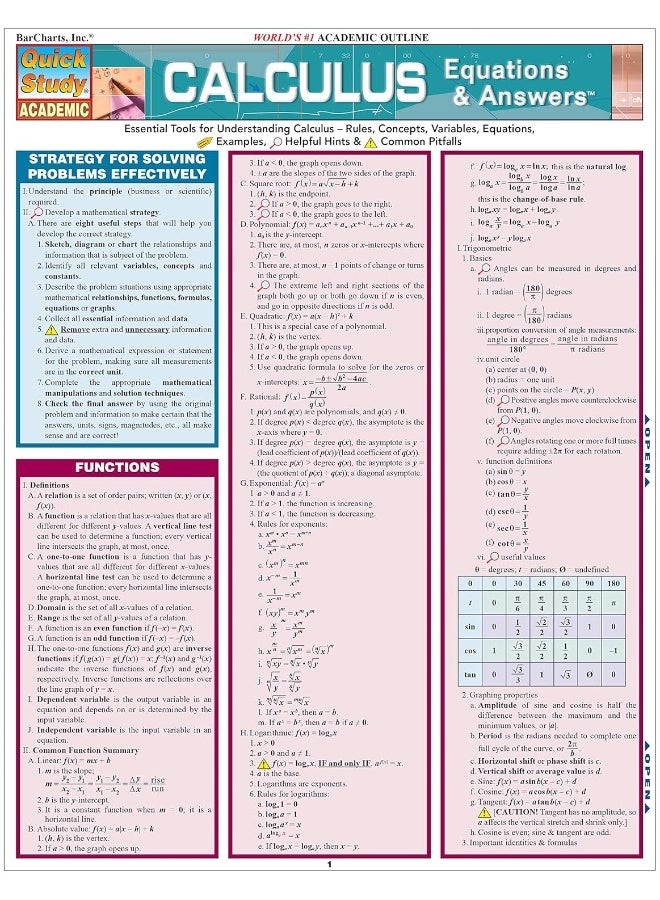 Calculus Equations & Answers  - Image 2