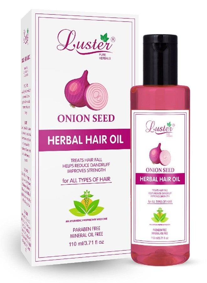 Luster Onion Seed Herbal Hair Oil | Helps Reduce Dandruff & Improve Strength | Onion Hair oil For Hair Growth | For Women & Men | For All Hair Types | Paraben & Sulfate Free - Pack of 2-110ml - Image 2