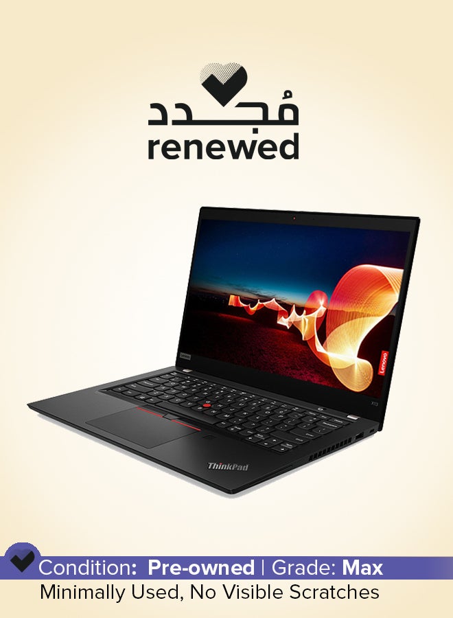 Lenovo Renewed - Thinkpad X13 Laptop With 13.3-Inch Full HD Display, Core i5 Processor/Dual Core/11th Gen/16GB RAM/512GB SSD/Intel HD 2500 Graphics/Windows 11 English black