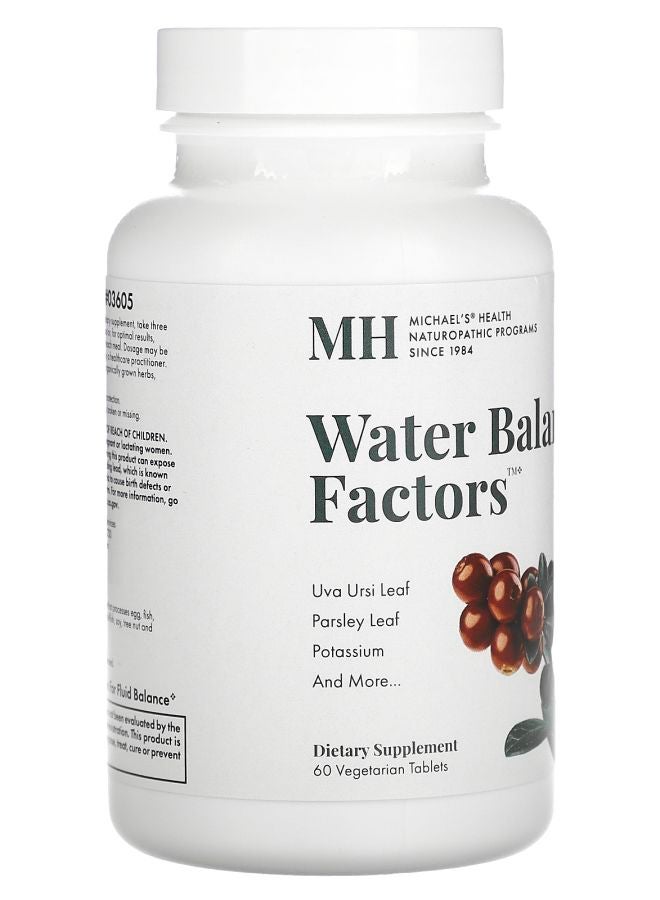Michael's Naturopathic Water Balance Factors 60 Vegetarian Tablets - Image 2