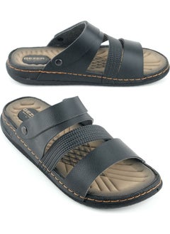 Gezer Summer Men's Artificial Leather Comfortable Sole Sandals Slippers  - Image 1