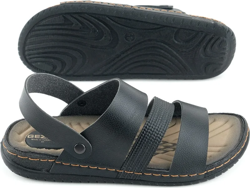 Gezer Summer Men's Artificial Leather Comfortable Sole Sandals Slippers