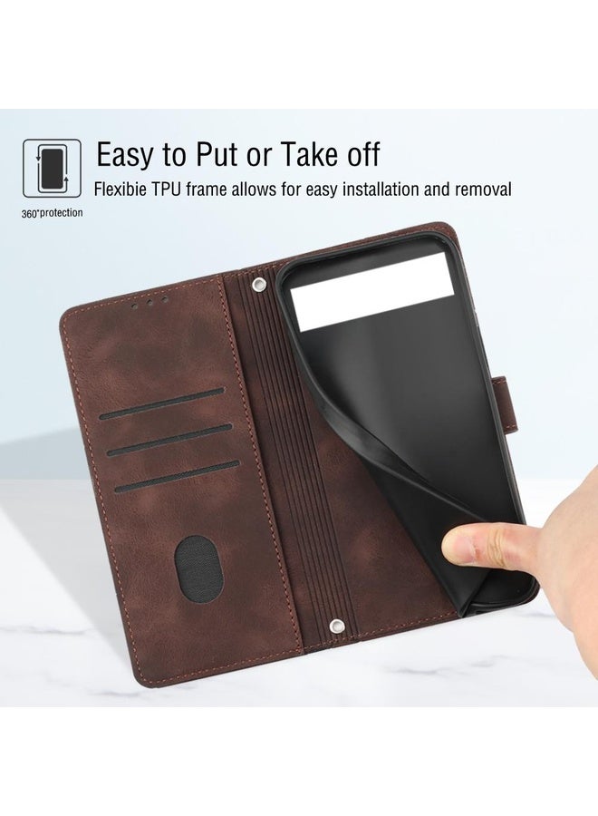 Case Cover For Google Pixel 6 Pro Skin-feel Embossed Leather Phone Case(Brown)