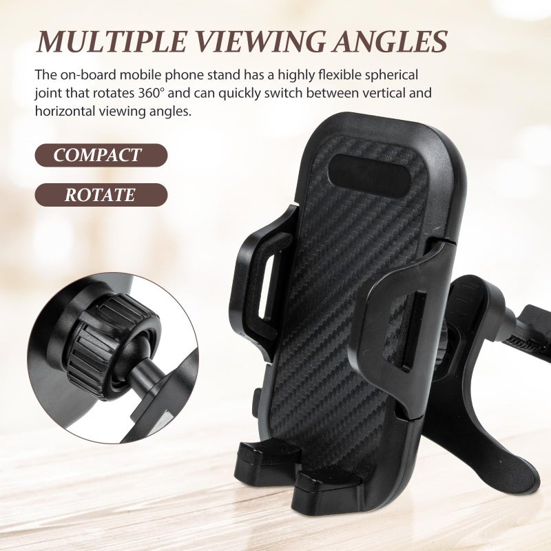 Rotatable Car Vent Phone Holder with Stable Clip for Auto Navigation Black - Image 5