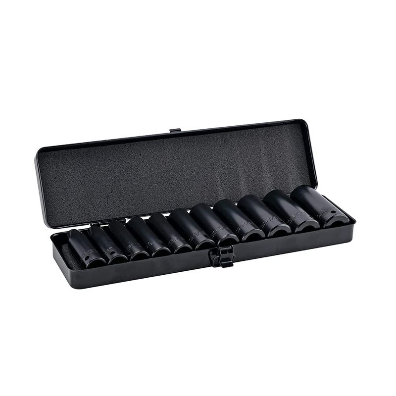 AEROPRO Tools 1/2" Drive Deep Impact Socket Set, 11 Piece,6 Point,3/8 to 1 inch,Cr-V Steel - Image 5