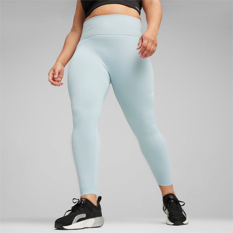 PUMA SHAPELUXE Womens Blue Seamless Tights - Image 2