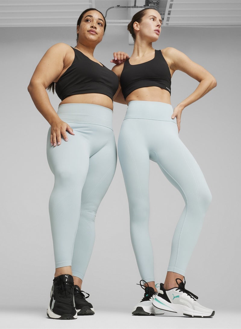 PUMA SHAPELUXE Womens Blue Seamless Tights - Image 1