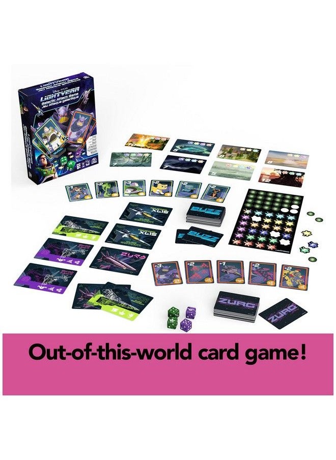 Spin Master Games Disney Pixar Lightyear Galactic Attack Card Dice Game Buzz Lightyear Emperor Zurg Toy Story Action Movie Board Game Toy For Kids Ages 6 And Up  - Image 4